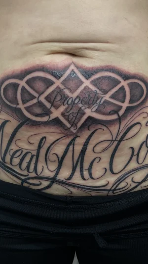 Name Script Stomach Piece