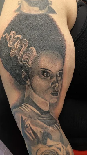 Afro Woman Portrait Upper Arm