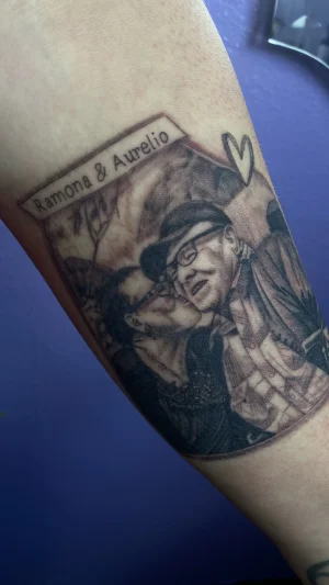 Elderly Couple Portrait Forearm