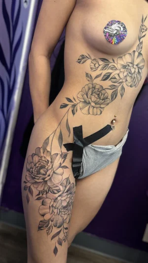 Floral Side Torso and Thigh Realism