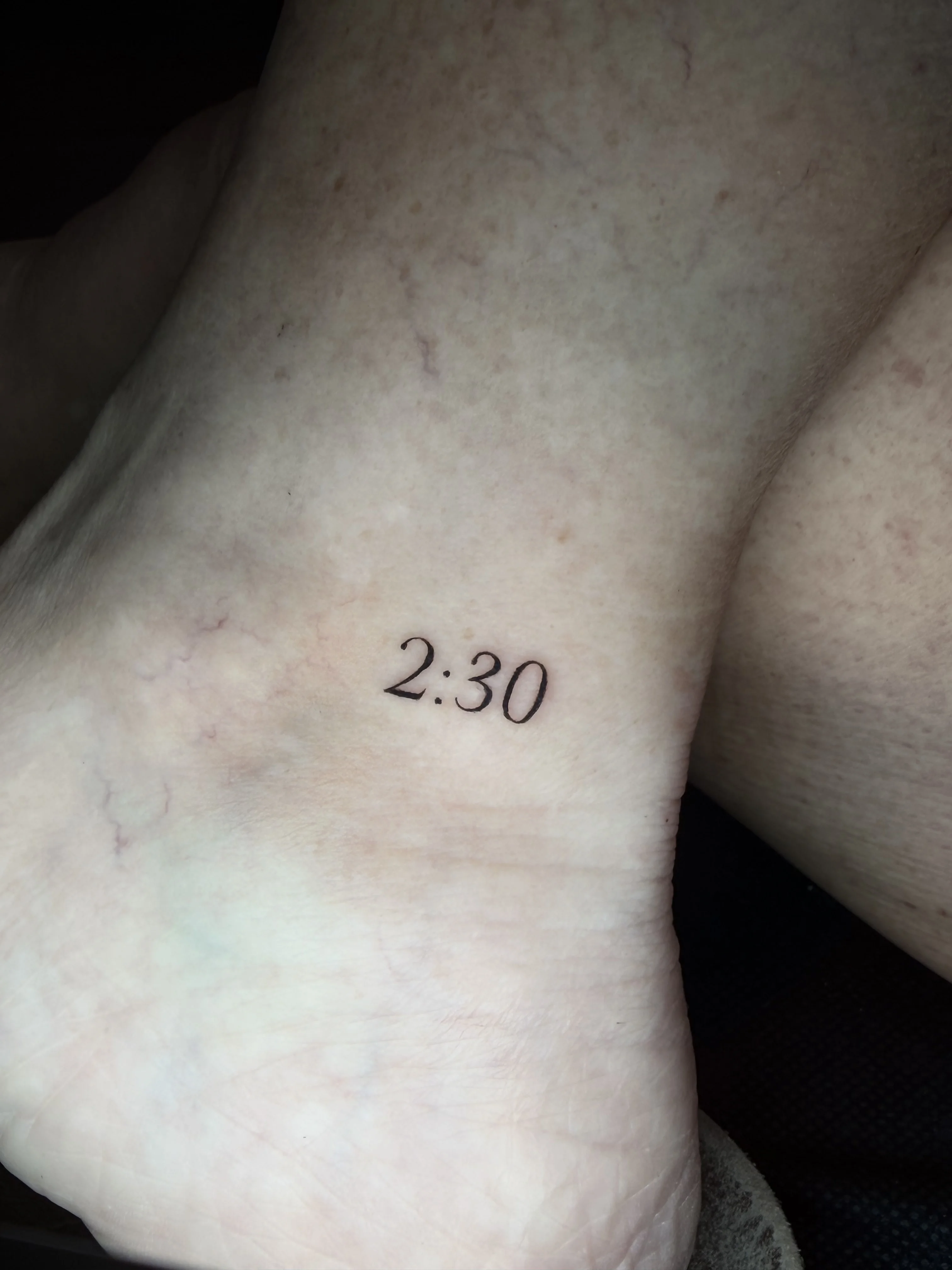 Fine Line tattoo by Krybaby: numbers, time, minimal, typography