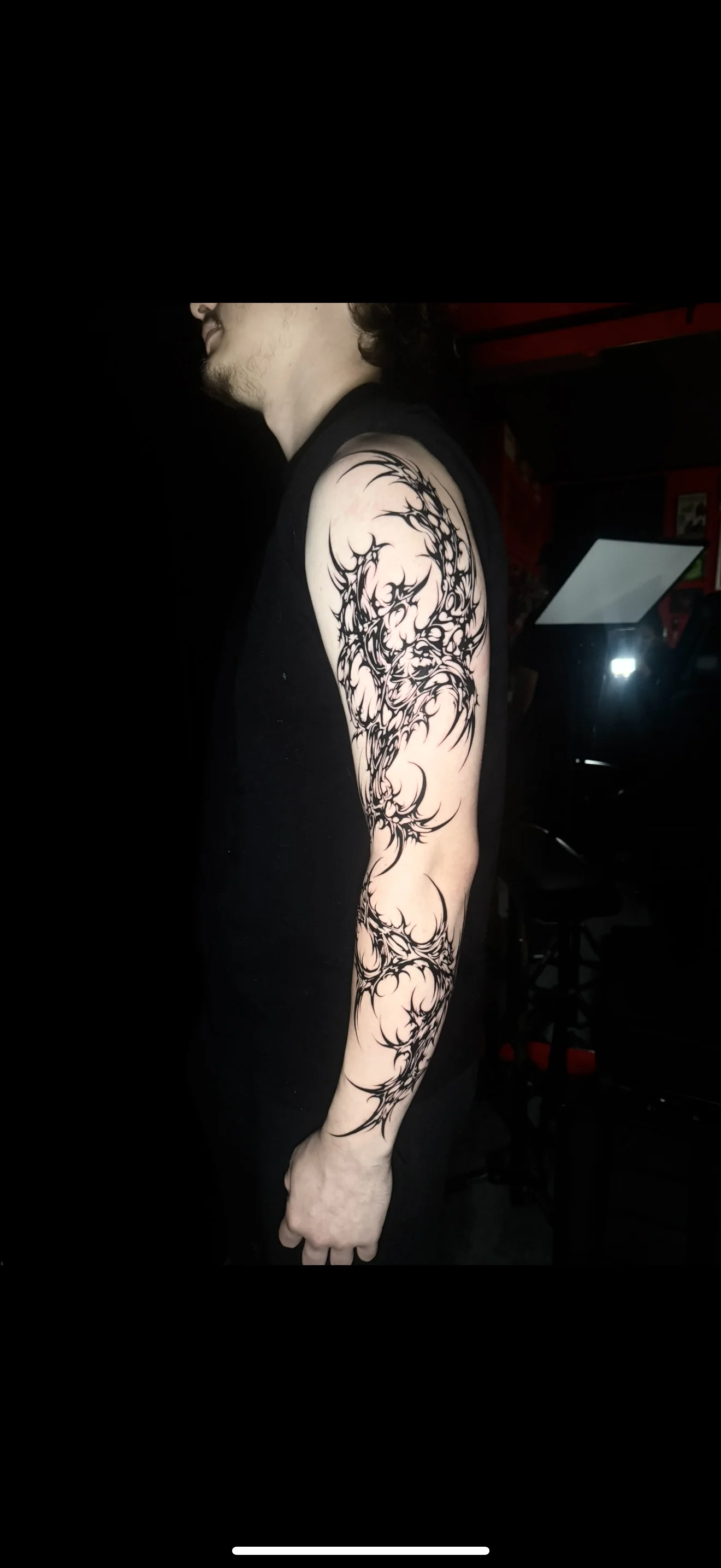 Blackwork tattoo by Bethany Villagomez