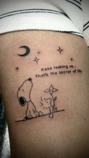 Snoopy and Woodstock Inspirational Fine Line