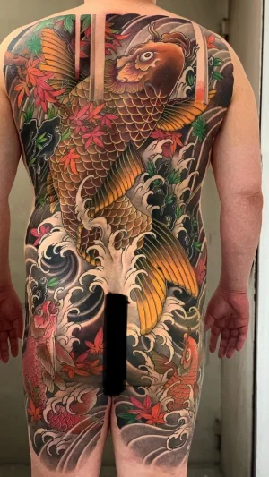 Vibrant Koi Carp Full Back