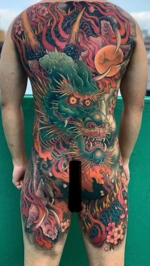 Vibrant Full Back Dragon