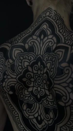 Mandala Blackwork Back Piece