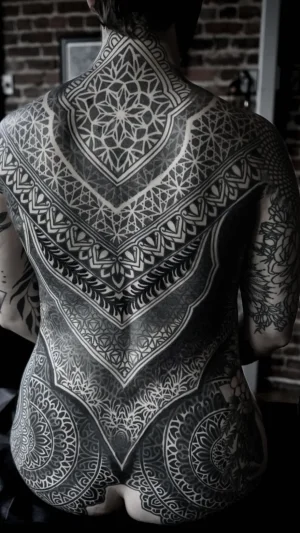 Full Back Geometric Mandala Design