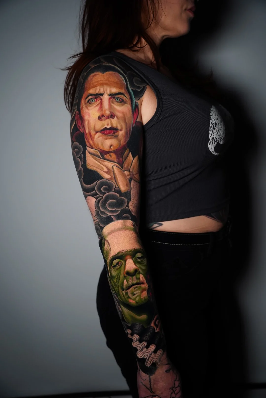 Color Realism tattoo by Gabe Motta: dracula, mummy, realism, portrait