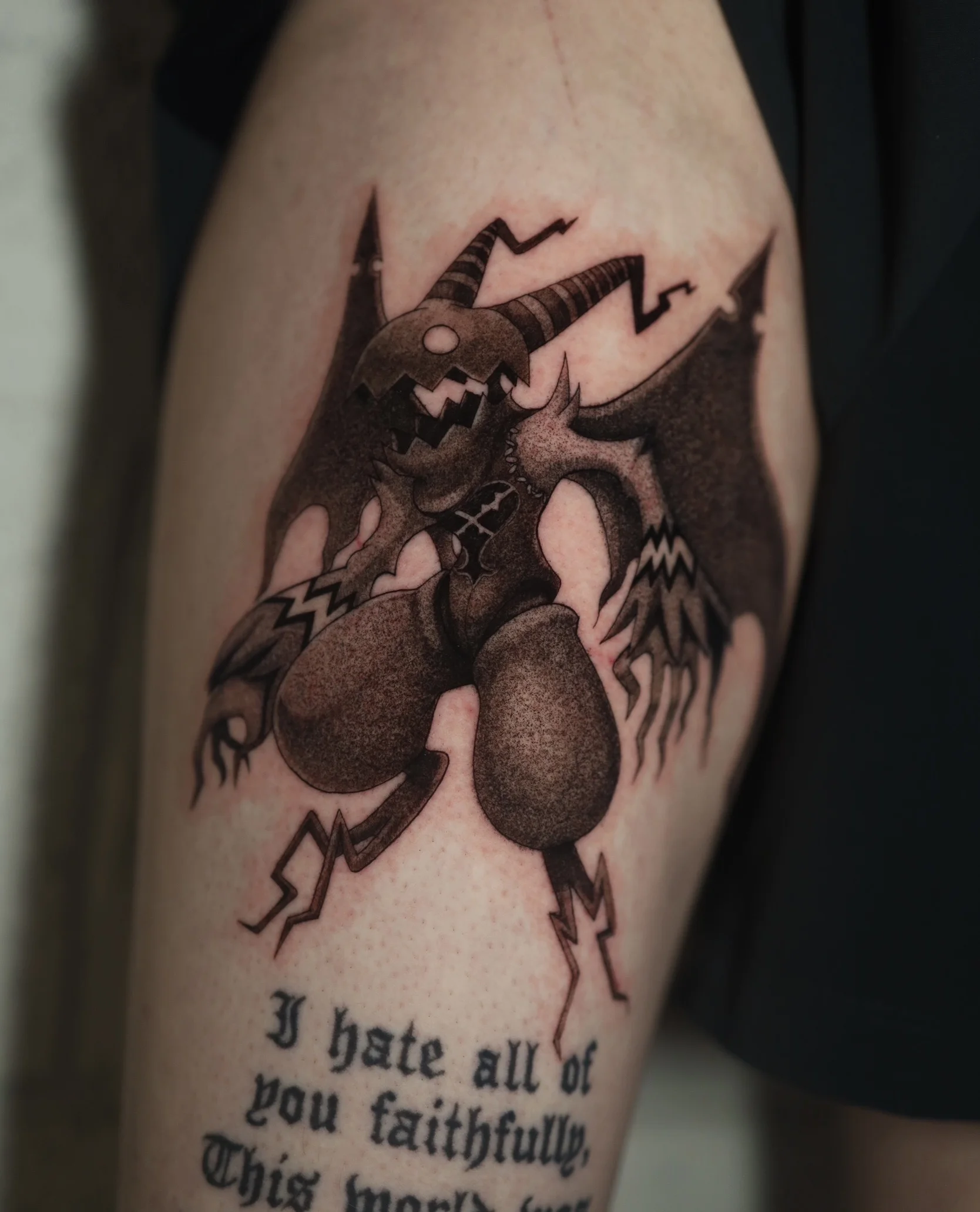 Blackwork tattoo by Dana Nicole: video game, kingdom hearts, blackwork, stipple