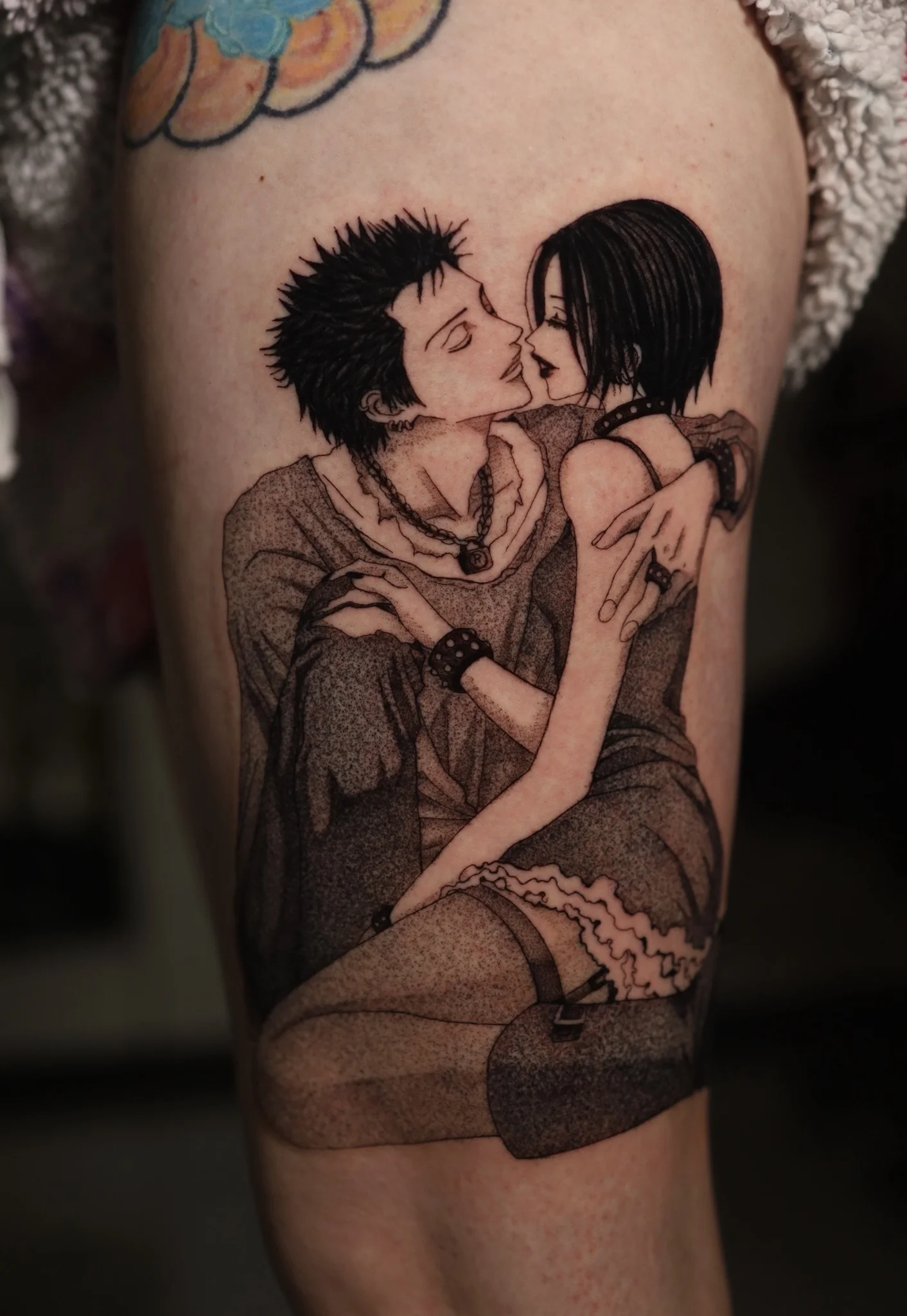 Anime tattoo by Dana Nicole: nana, vivienne westwood, stipple, anime
