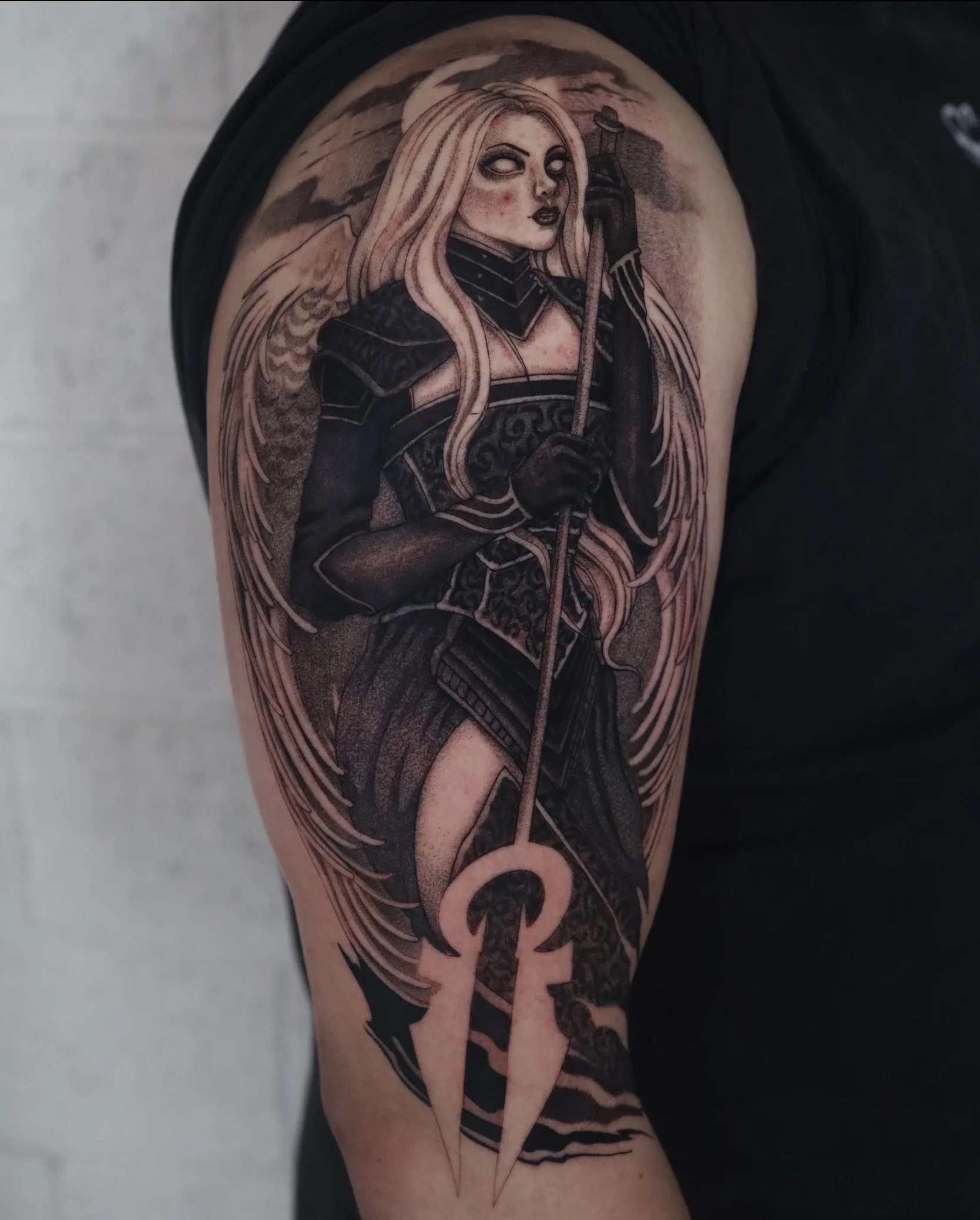 Black & Gray Realism tattoo by Dana Nicole: black and grey, mtg, custom, blackwork