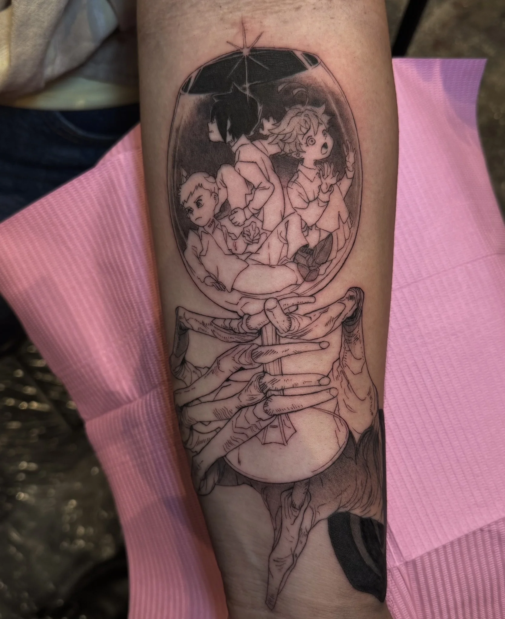Fine Line tattoo by Dana Nicole: fineline, anime, manga, manga panels
