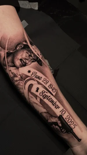 Memorial Man Forearm Portrait