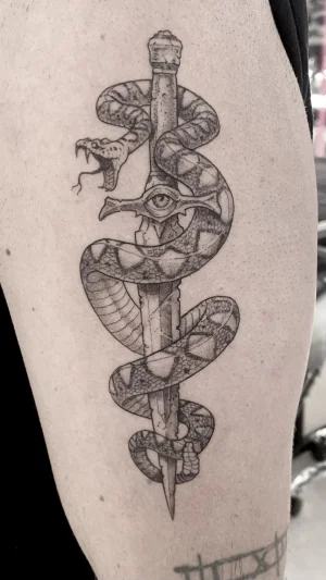 Dagger and Snake Upper Arm
