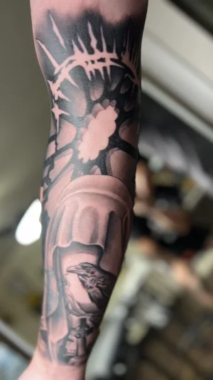 Candle and Crow Forearm