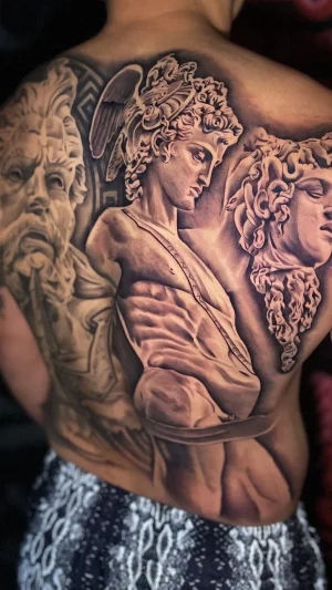 Mythological Greek Full Back Piece