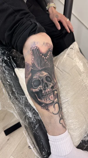 Realistic Skull Forearm Design