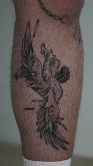Fallen Angel Black and Grey Calf
