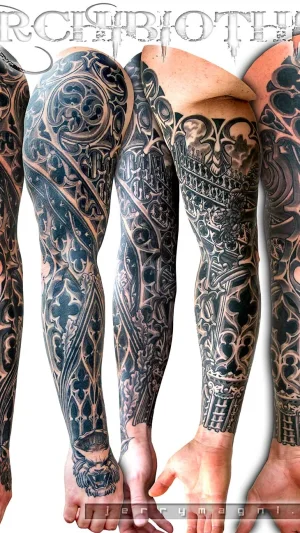 Gothic Blackwork Full Sleeve