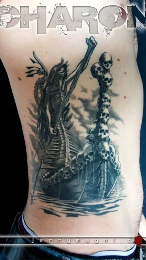 Charon Boat Mythology Illustration