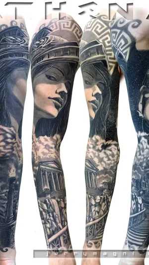 Athena Black & Grey Full Sleeve