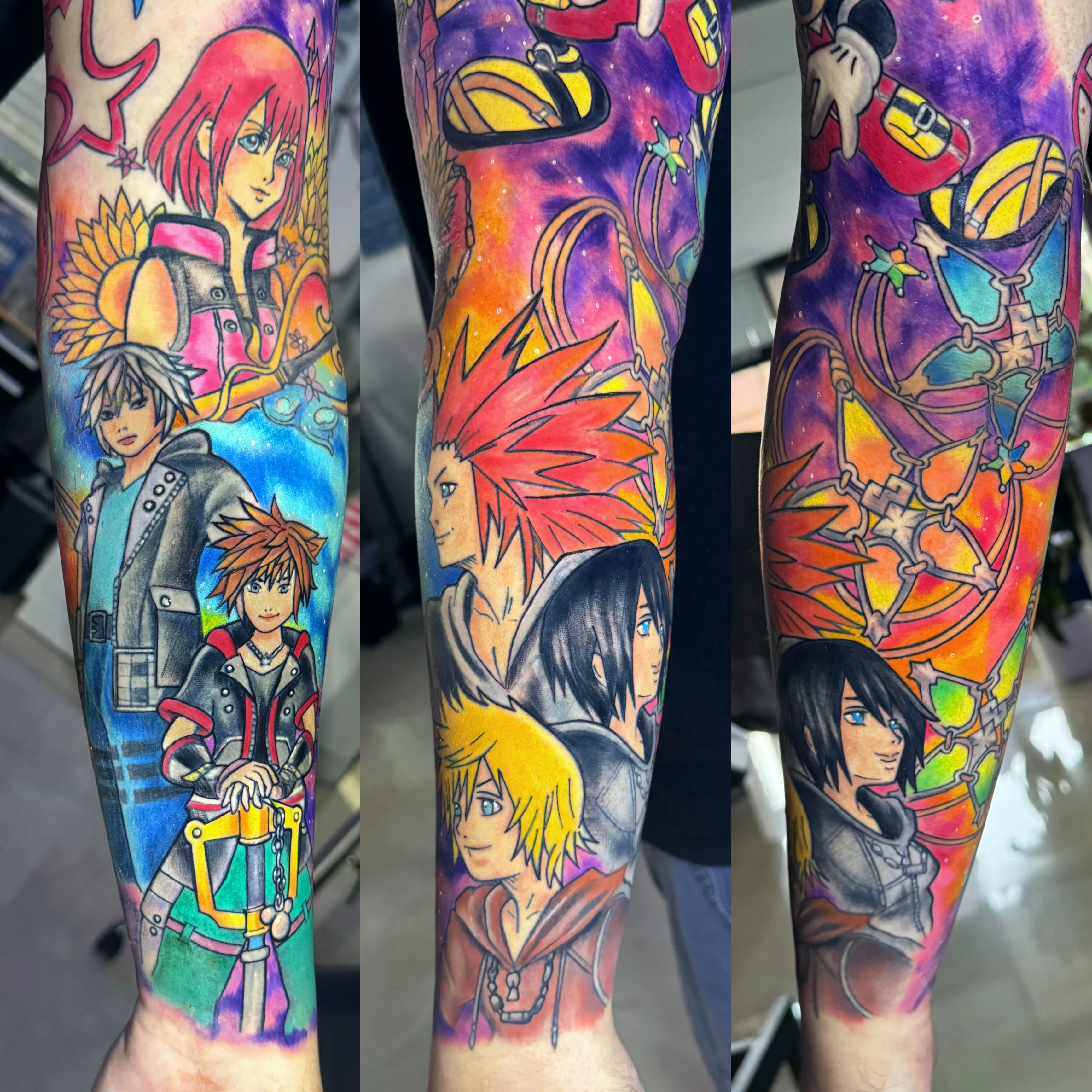 Anime tattoo by Tattoo Chick: male character, female character, keyblade, star