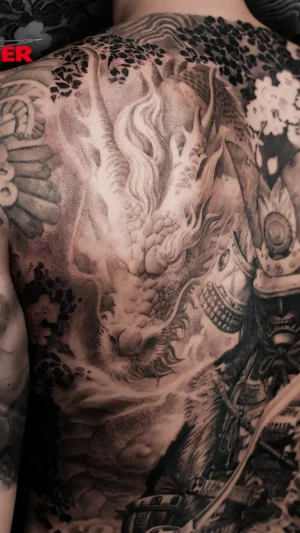 Dragon And Samurai Full Back