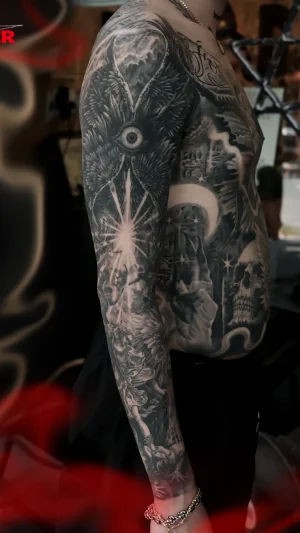 Mystical Black & Grey Full Sleeve