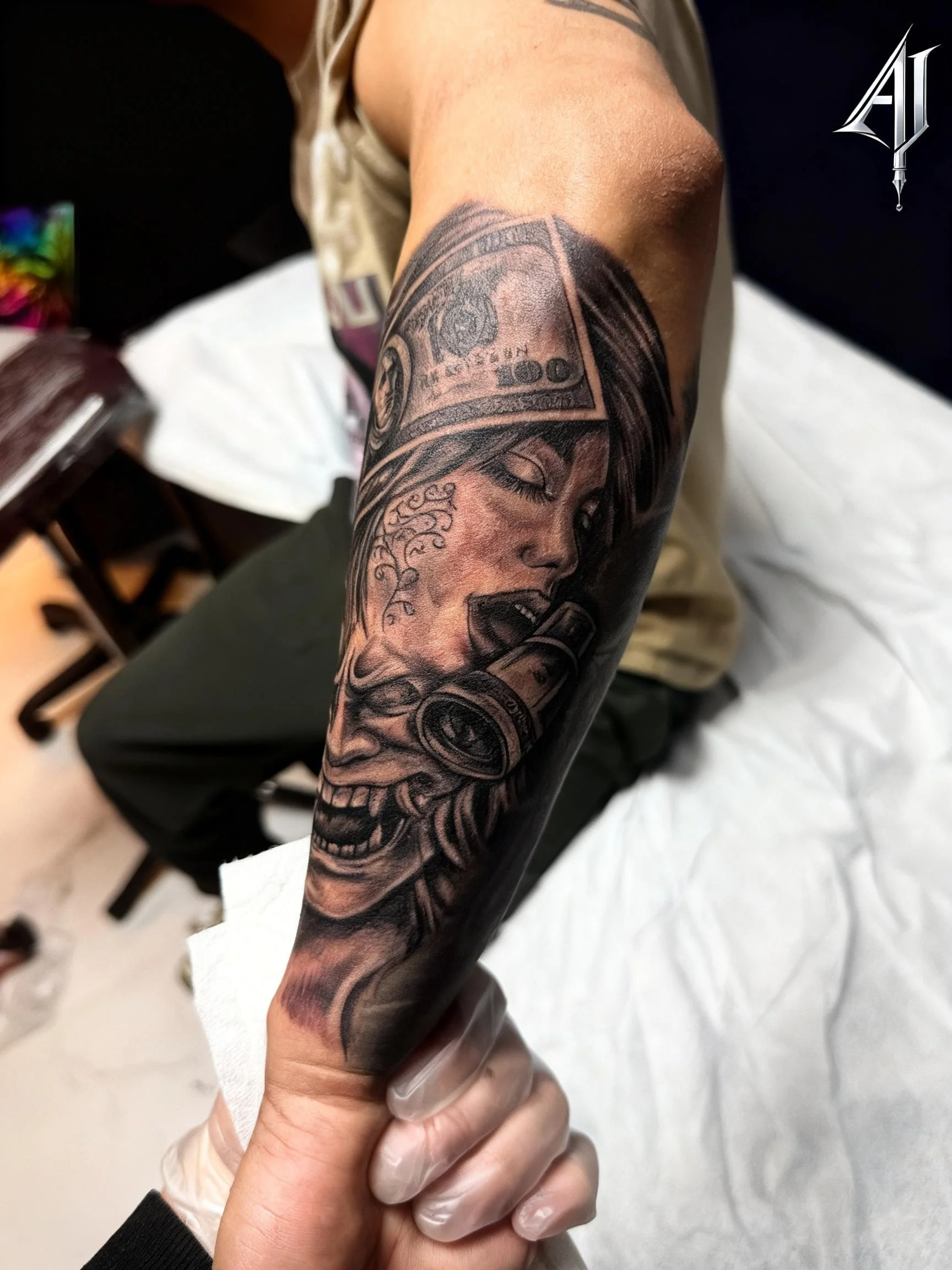 Black & Gray Realism tattoo by Andrei Ilin