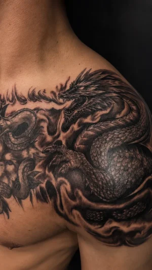 Realistic Dragon Chest Piece
