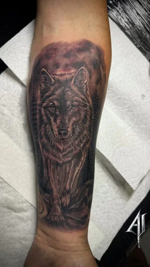 Realistic Wolf Forearm