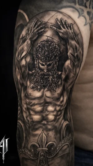 Atlas Mythology Black & Grey Half Sleeve