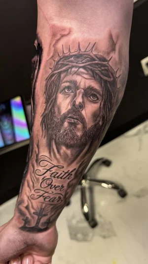 Jesus Portrait Forearm Faith