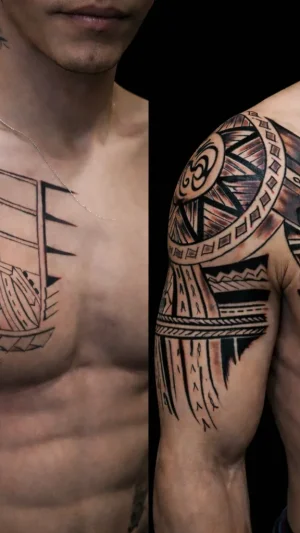 Masculine Tribal Half Sleeve
