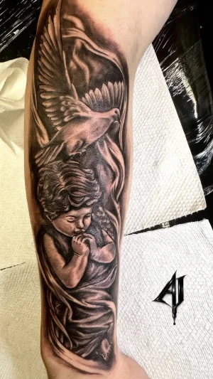 Praying Angel Child Forearm
