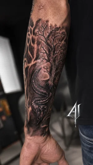 Snake and Tree Forearm