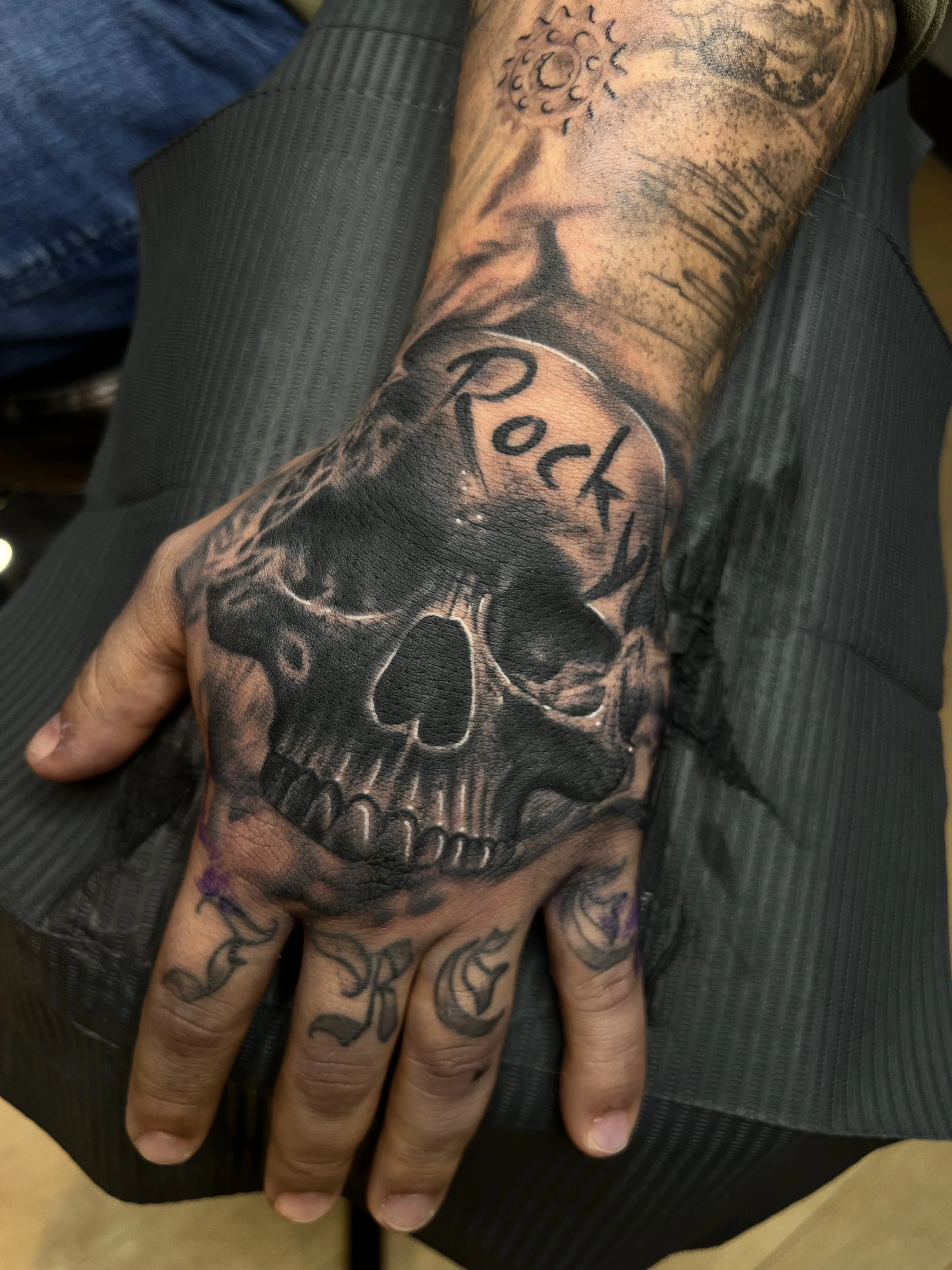 Black & Gray Realism tattoo by Joshua Gallant: skull, dark, death, gothic
