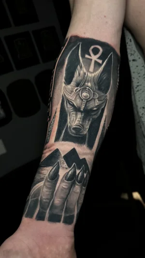 Egyptian Jackal Head Forearm