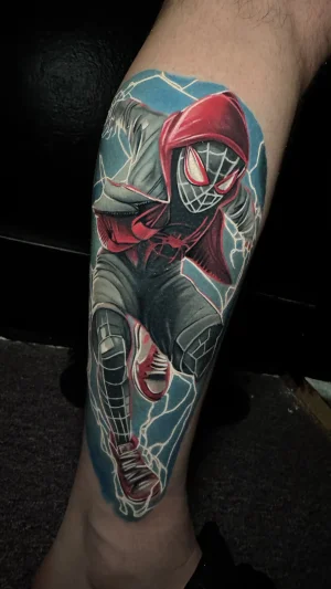 Spiderman Hoodie Calf Illustration