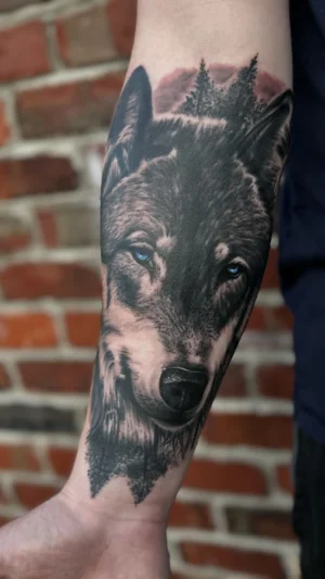 Realistic Wolf Forearm