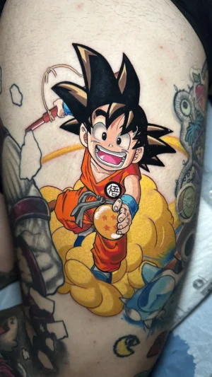 Anime Martial Arts Character on Thigh