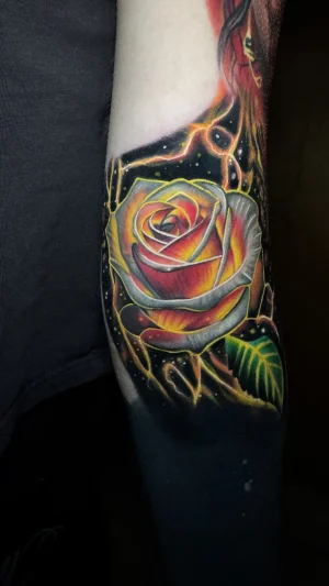 Vibrant Rose Forearm