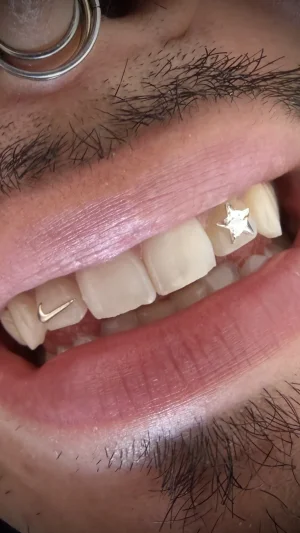 Microrealism Star And Check Mark Teeth Jewelry