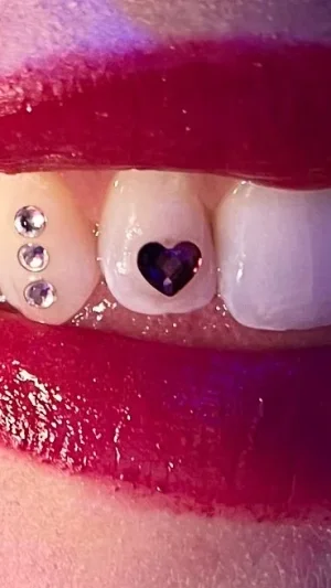 Heart Gem Tooth Jewelry