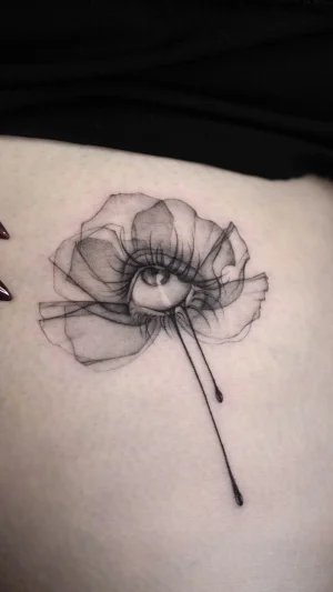 Fine Line Eye Flower