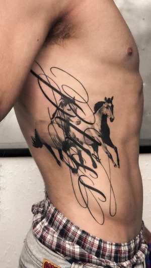 Horses with Script Blastover