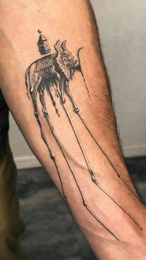 Surreal Dalí Elephant with Long Legs
