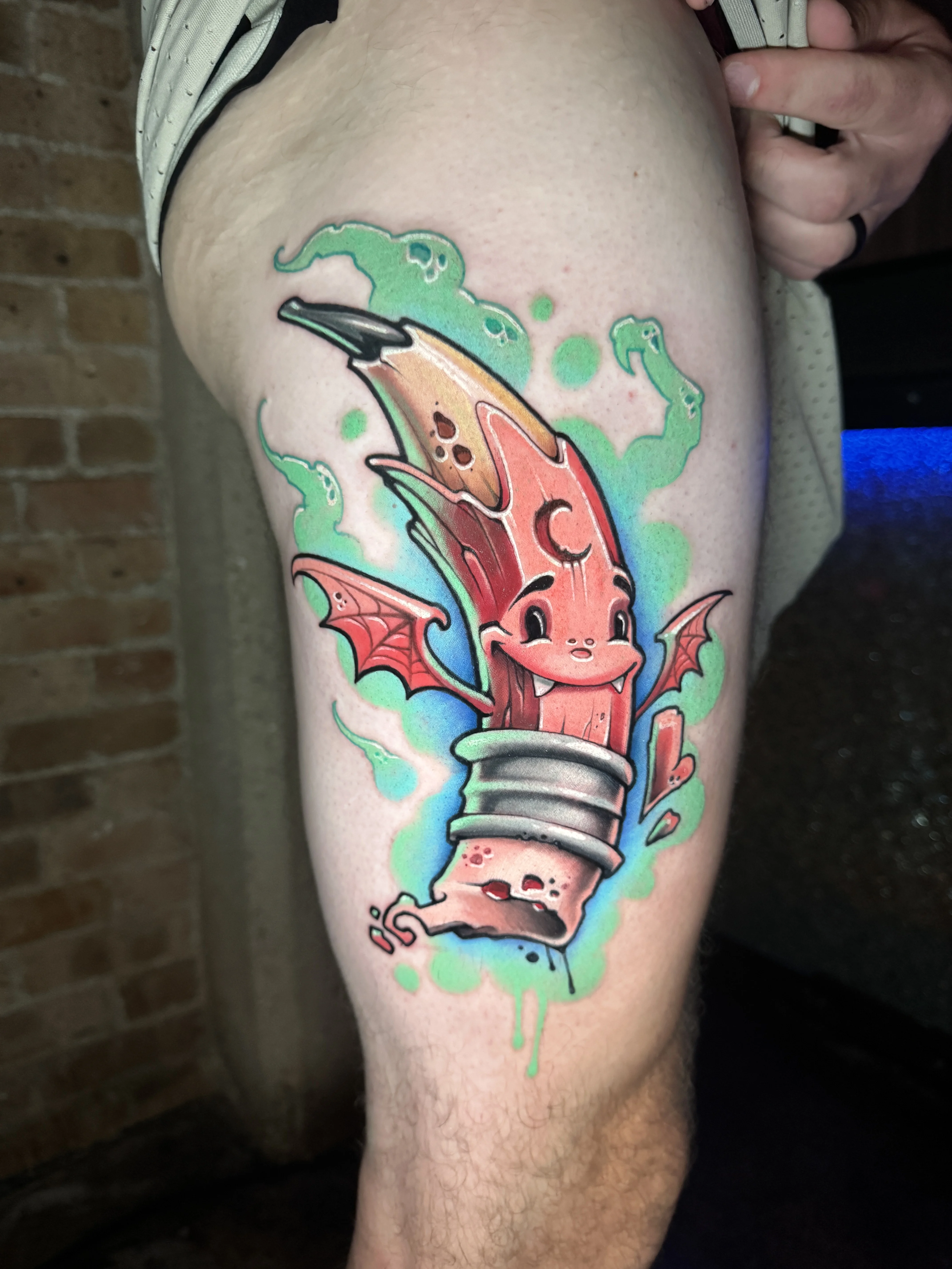New School tattoo by Willard Malebear: pencil