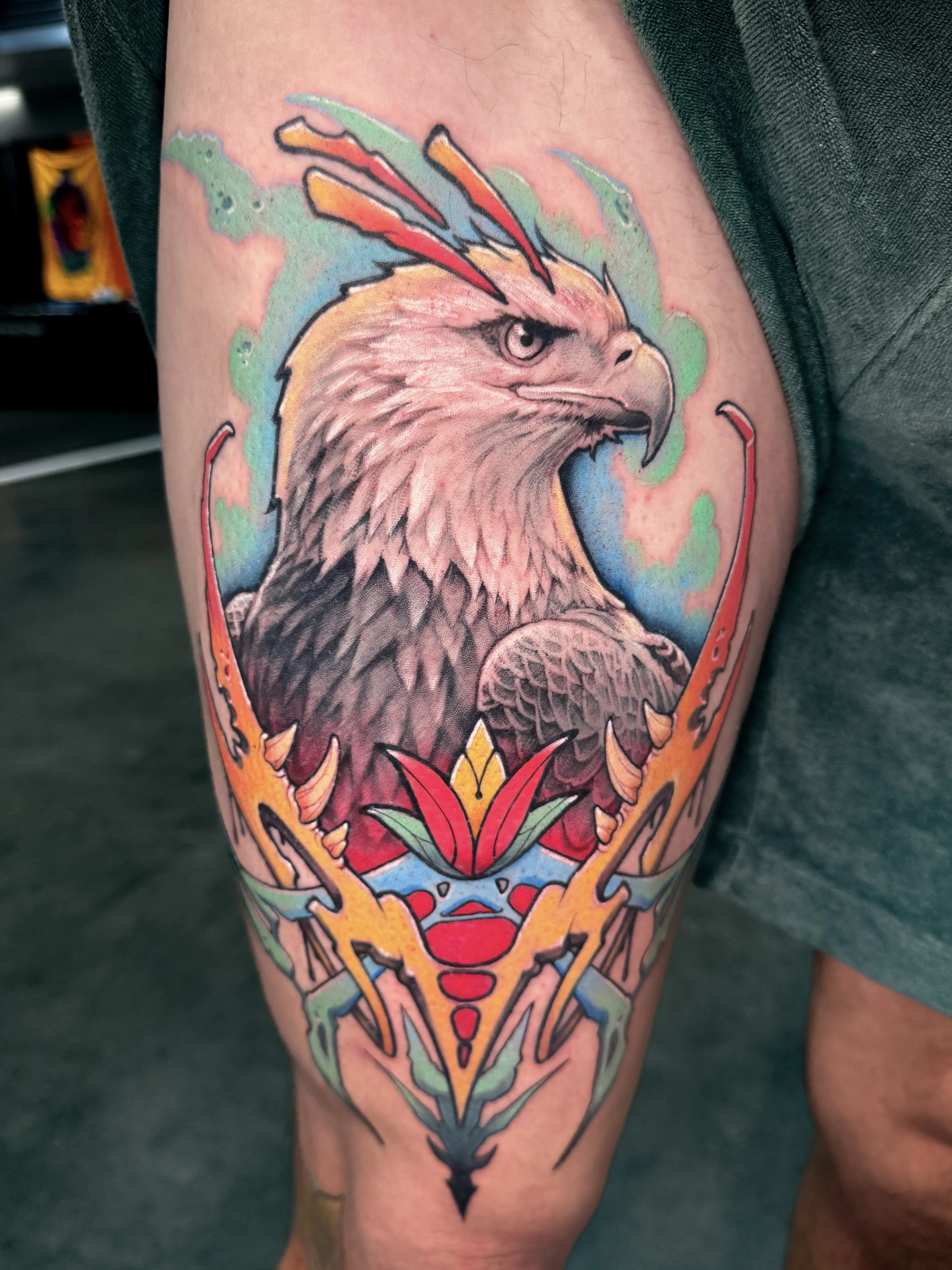Neo-Traditional tattoo by Willard Malebear: bird