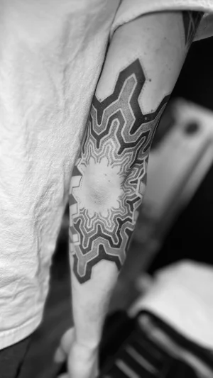 Abstract Geometric Forearm Design